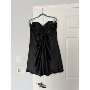 Laundry By Design Black Strapless Silk Cocktail Dress Size 10 NWOT